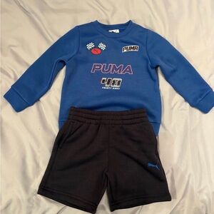 Toddler Puma Crewneck and Shorts Set